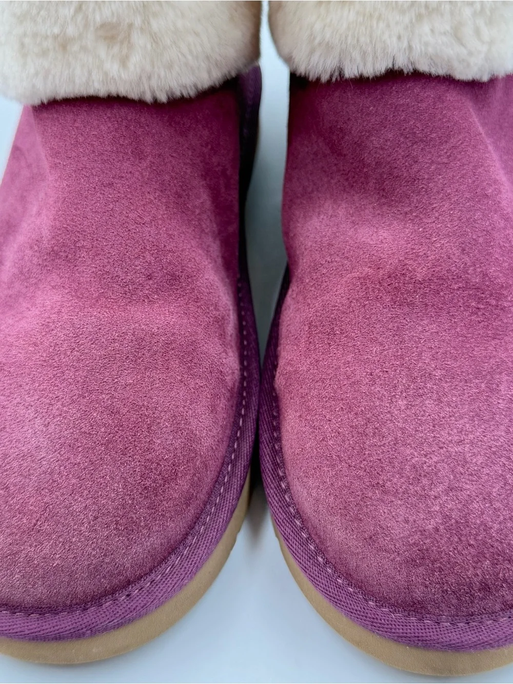 Koolaburra by UGG Aubrei Short Boot Plum Women 8-8.5 Size Tag Missing Faux Fur